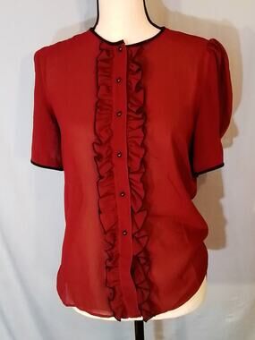 Misty Touch  Vintage, red blouse